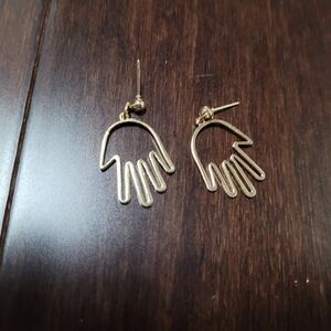 Gold Hand-Shaped Earrings